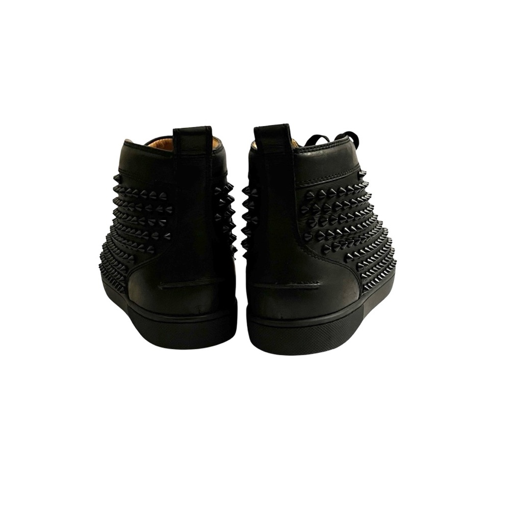 Black Studded High-Top Sneakers - Picture 2 of 7